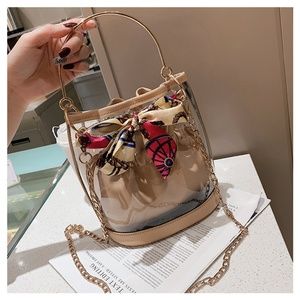 Women's transparent bucket bag